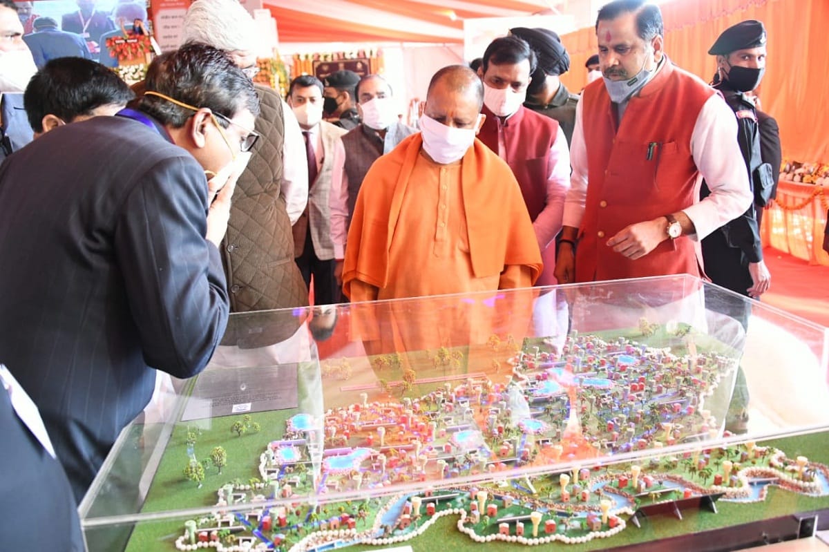 lays foundation stone for drinking water supply projects in sonbadra cm yogi statement