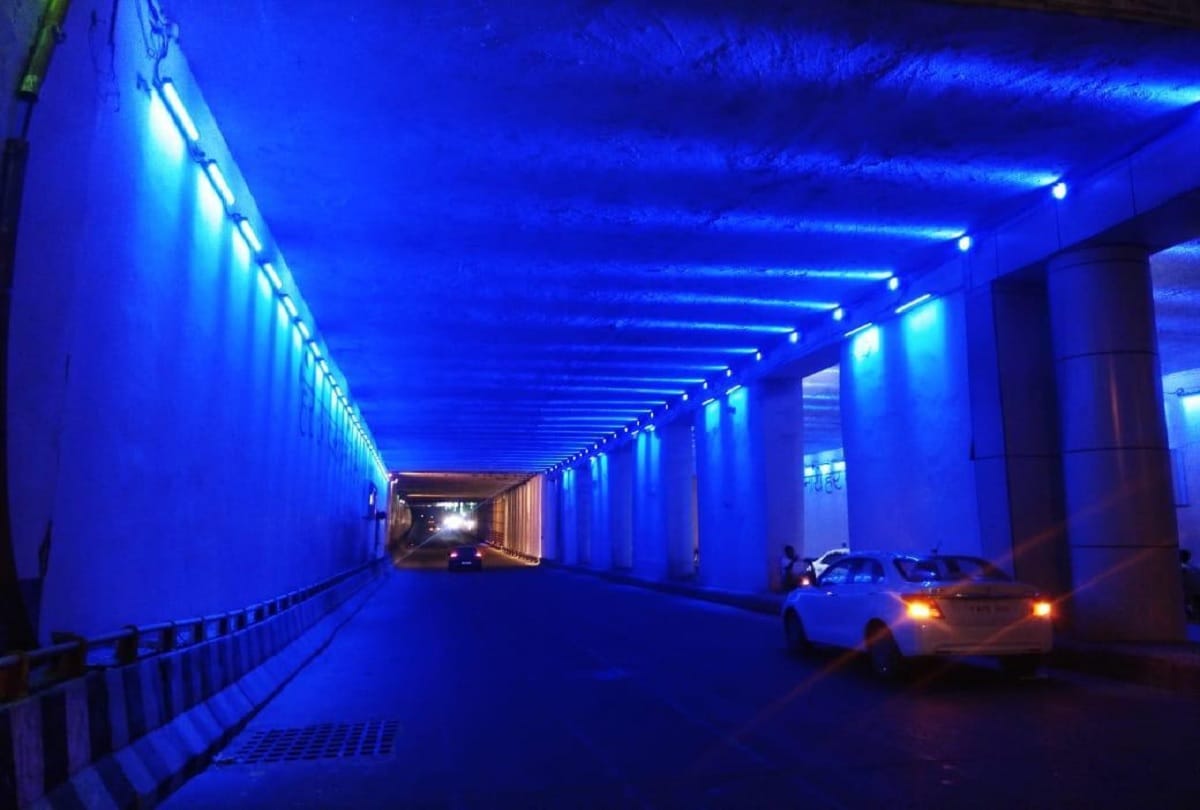 Noida supports UNICEF Go Blue campaign lights up in blue colour 