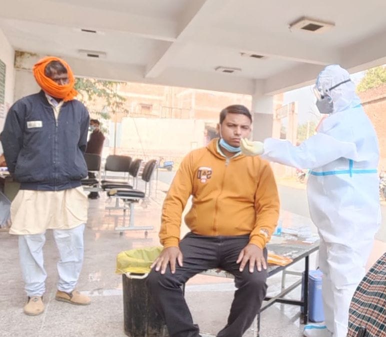 nine people tested covid positive in kaushambi