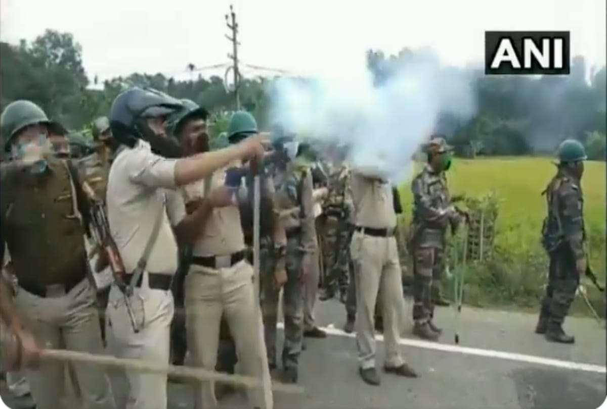 Bru rehabilitation matter Police firing on protesters in Tripura many injured