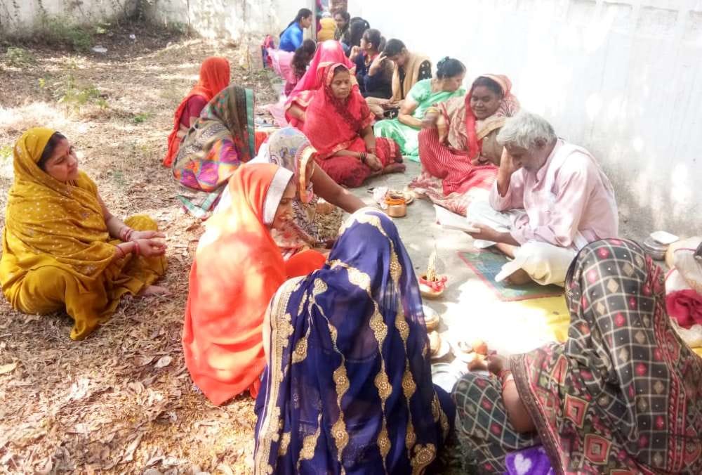 Women sought happiness by worshiping Amla tree in Mahoba