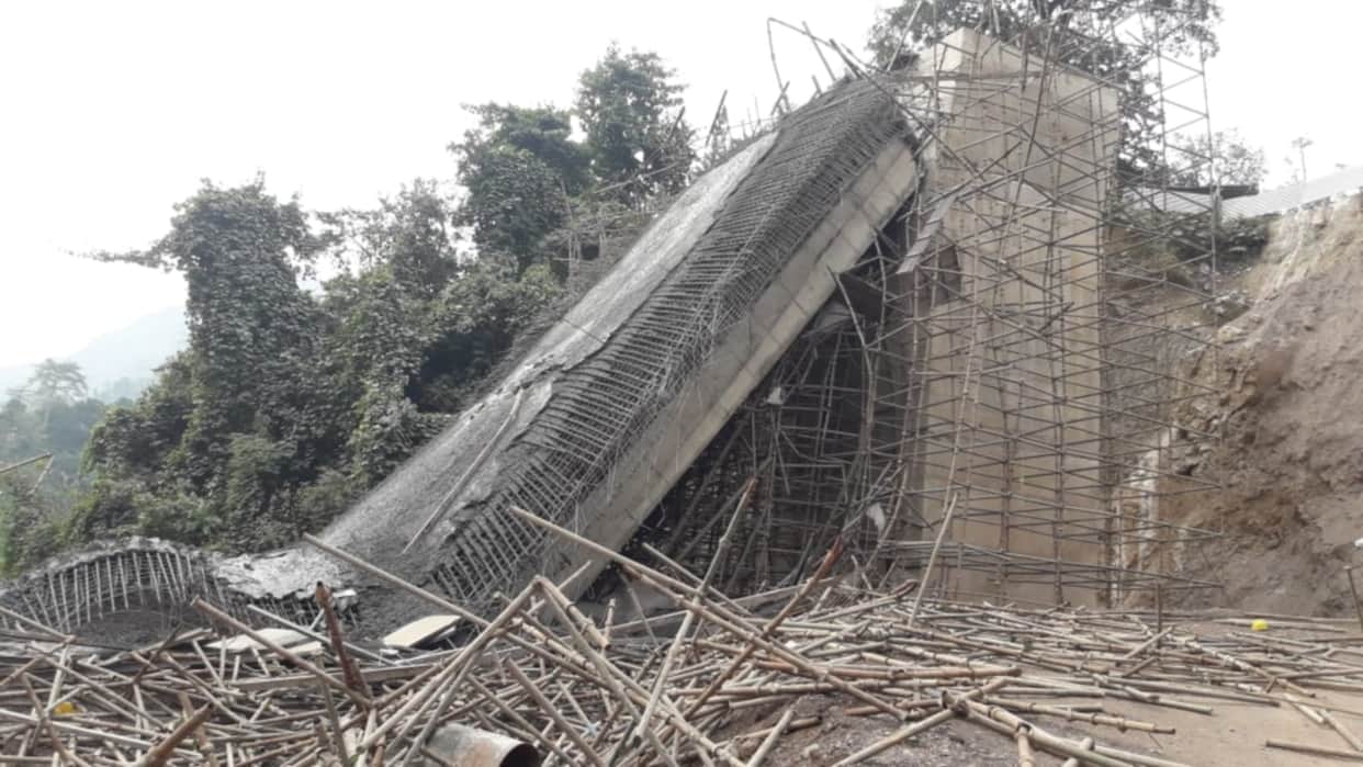 Uttarakhand Latest News: Four Lane under construction Bridge Collapse on Rishikesh Badrinath Highway