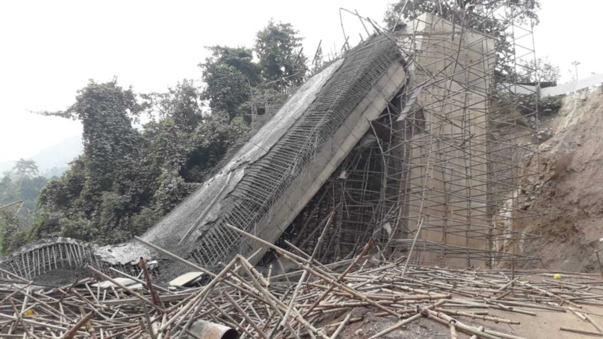 Uttarakhand Latest News: Four Lane under construction Bridge Collapse on Rishikesh Badrinath Highway