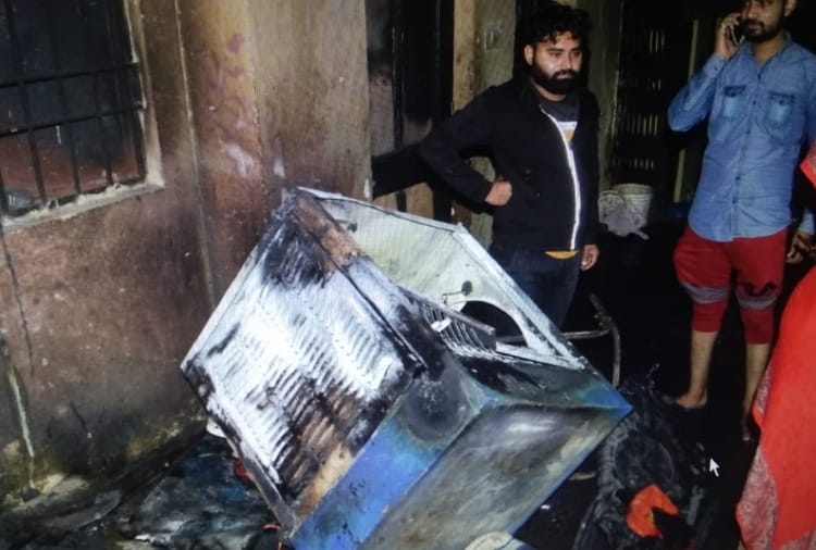 Five people scorched due to fire breaks out in gas cylinder at ManiMajara