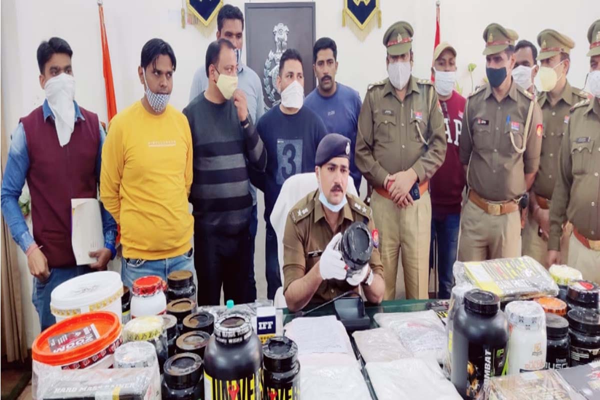 factory manufacturing fake bodybuilding supplements busted in Muzaffaranagar up