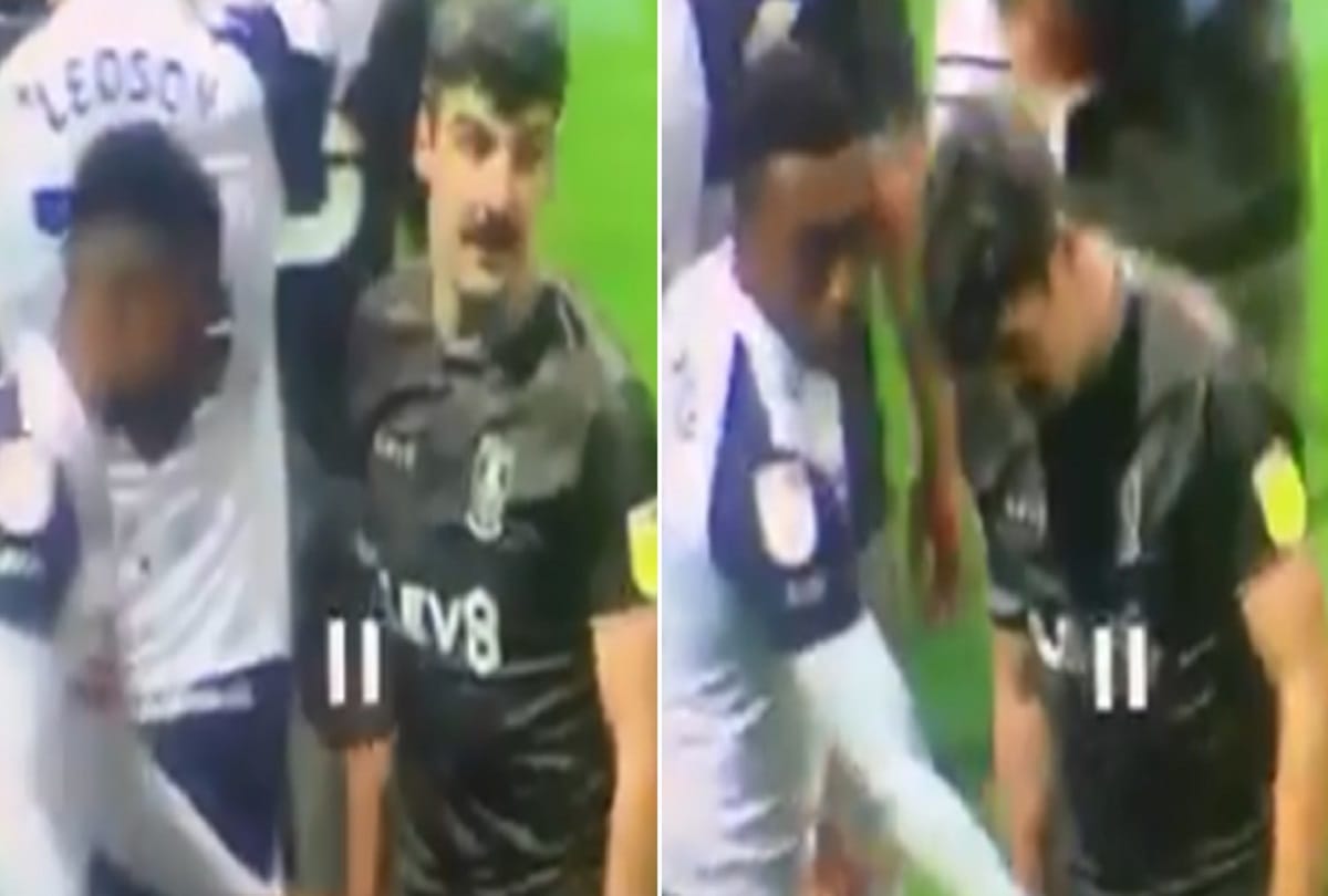 English footballer Darnell Fisher grab callum paterson private part during match, criticised after viral video