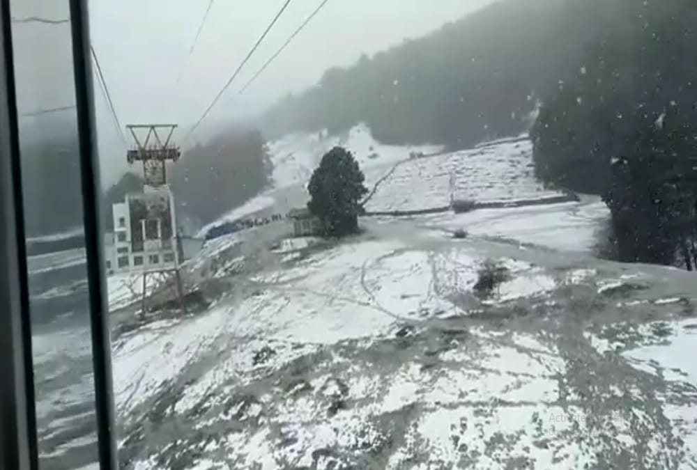 Uttarakhand Weather Latest News: Snow covered Auli Beautiful Visuals after Snowfall
