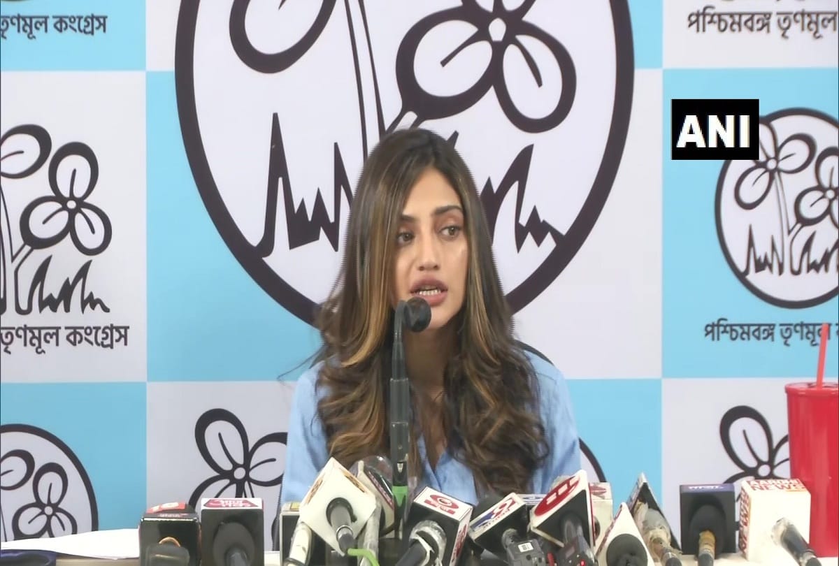 TMC MP and Actress Nusrat Jahan attacks BJP over Victoria Memorial Program Jai Shree Ram incident
