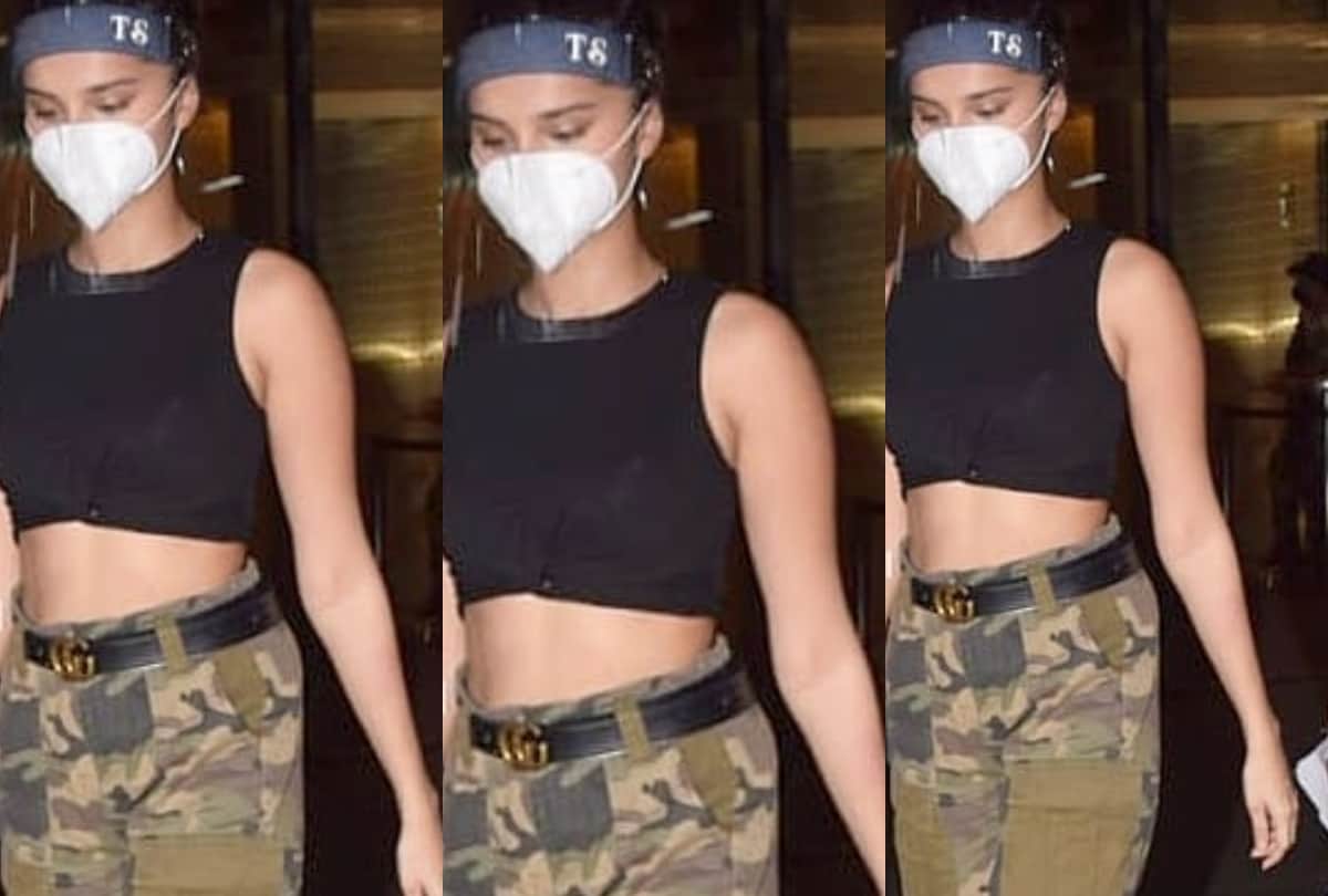 sharing photo from maldives vacation tara sutaria look impressive in airport look