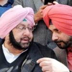 कैप्टन अमरिंदर सिंह और नवजोत सिंह सिद्धू।