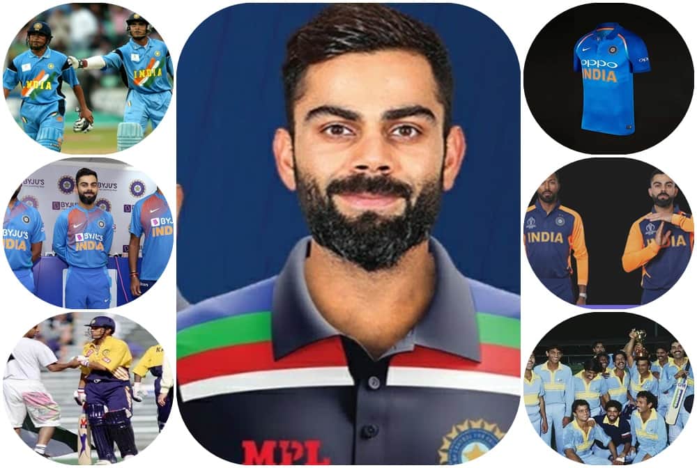team india indian cricket team jersey journey 1985 to 2020