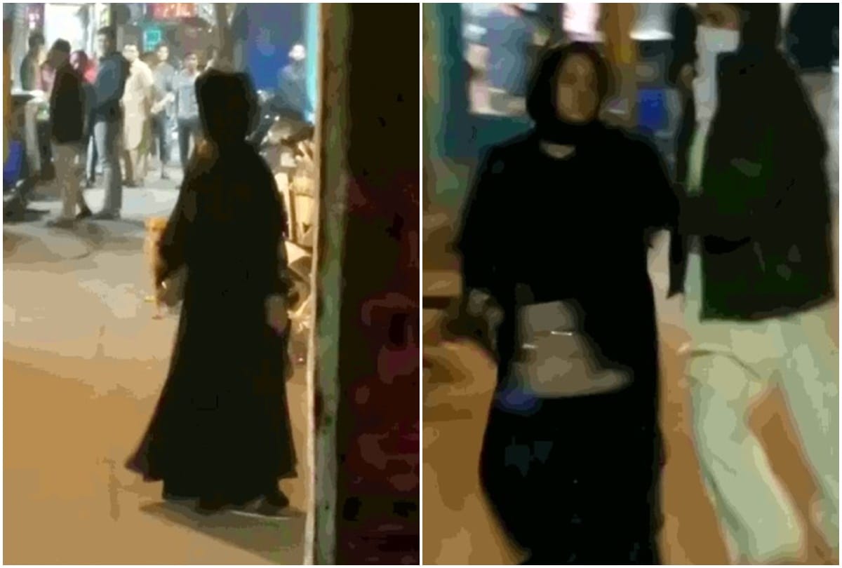 A drunk woman in burka firing in jafarabad video went viral