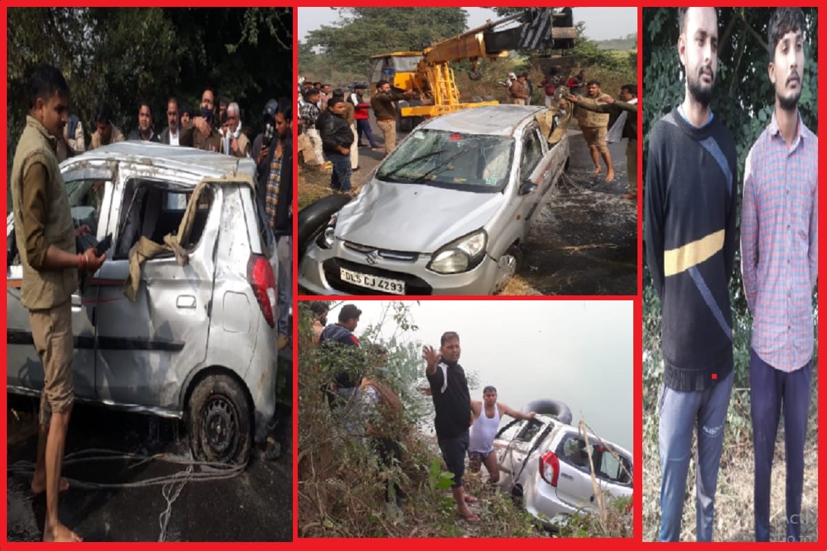 Accident in Muzaffarnagar, a car fell into gangnahar and one died and two youth missing