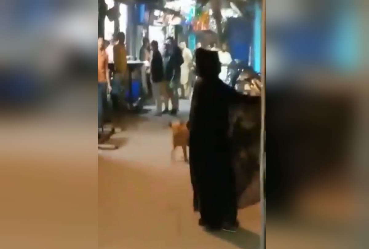 Delhi drunk burqa clad woman fire in air give abuses video goes viral on social media