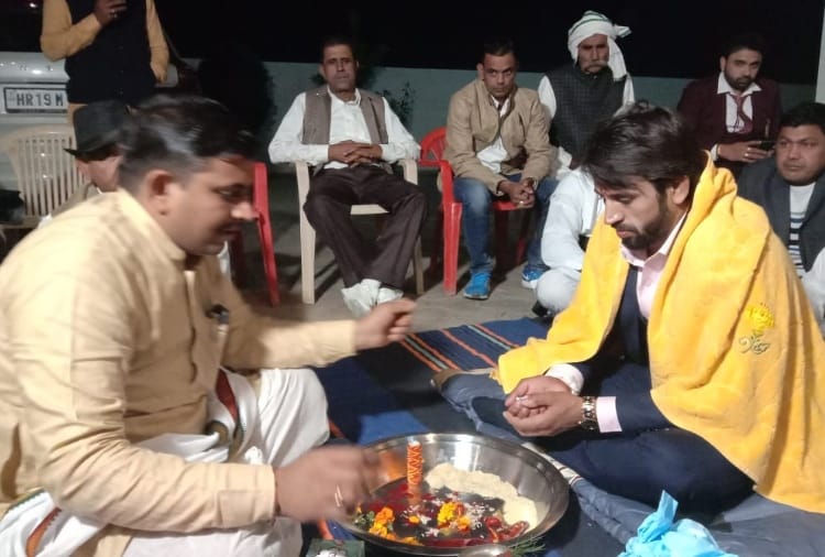 Wrestler Bajrang Punia and Sangeeta Phogat wedding Ceremony, See the Photos