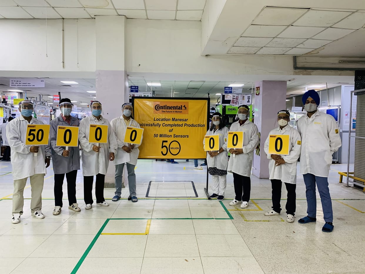 Continental Automotive built 50 million wheel speed sensors at the Manesar plant