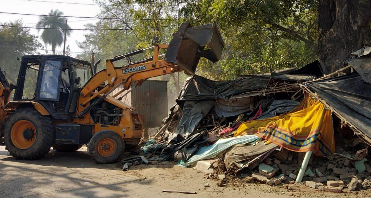 Encroachment removed from forest department premises