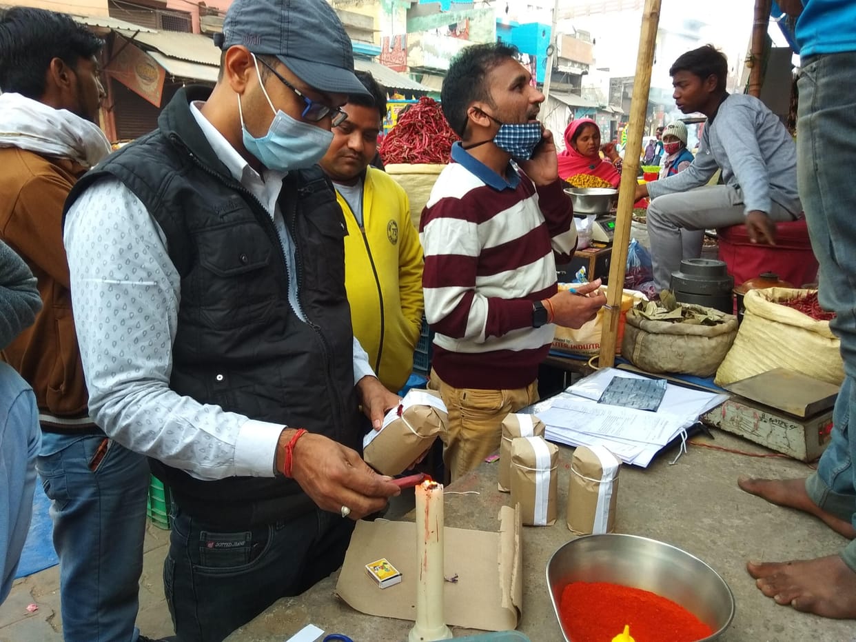 Food safety department team raided, samples of spices filled