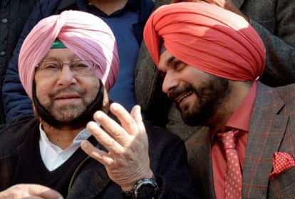कैप्टन अमरिंदर सिंह और नवजोत सिंह सिद्धू। (फाइल फोटो)