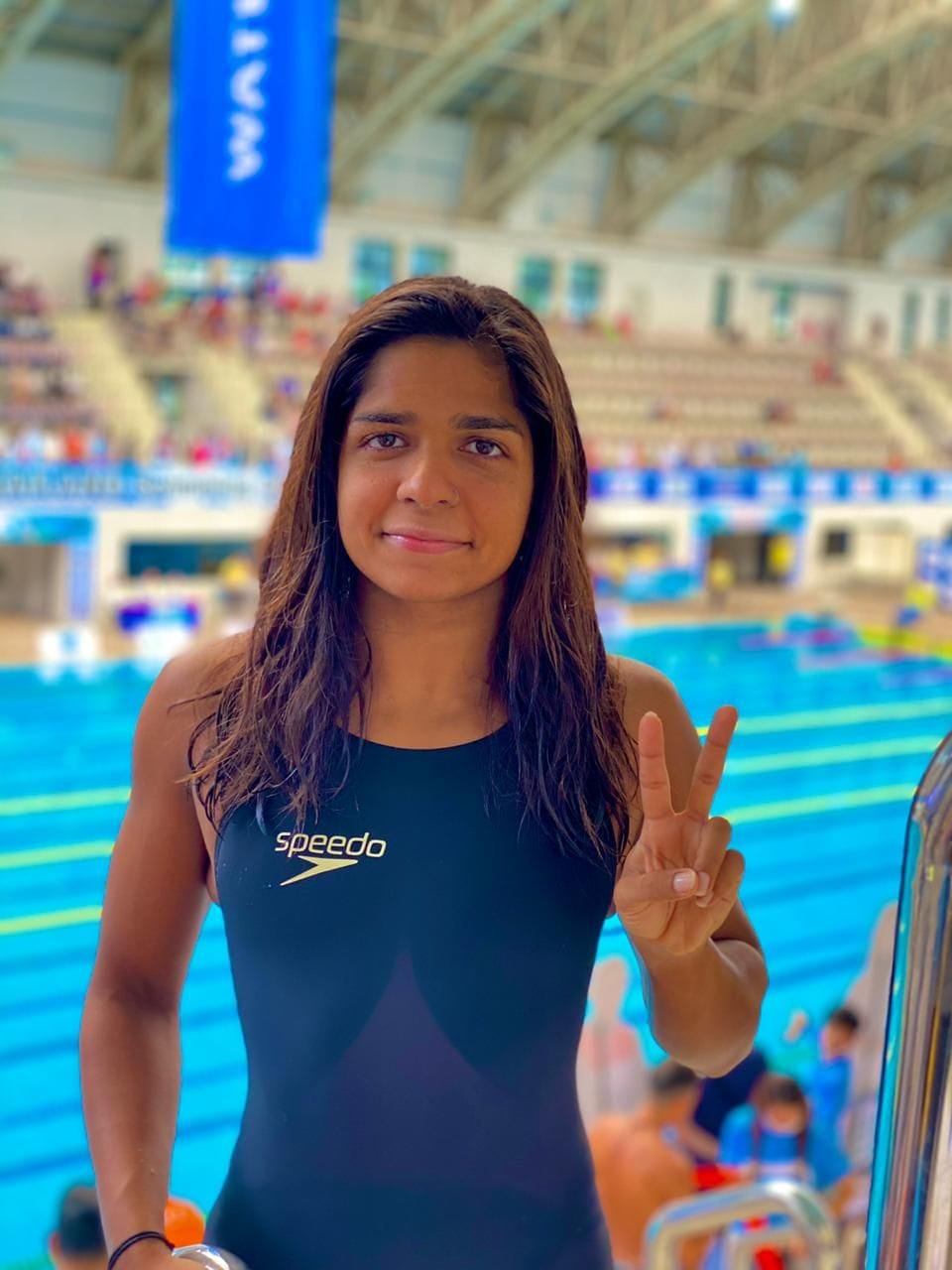 Chahat made two international records in breast stroke