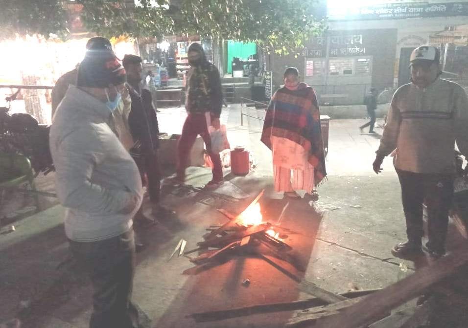 Corporation burnt bonfires at four places in the city