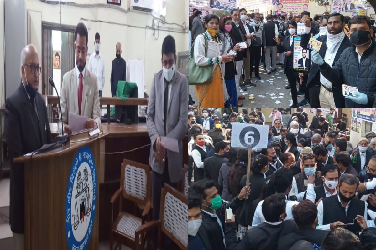 Meerut Bar Association elections today, voters do not follow social distancing for corona