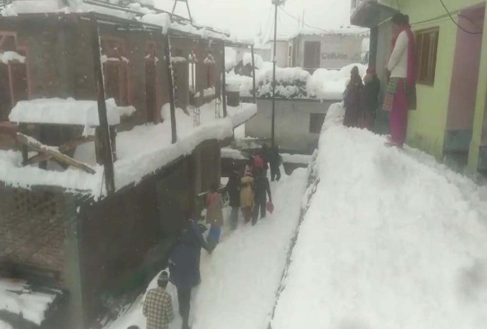 Uttarakhand Weather News Update in Hindi: Groom Walked with Bharat During Snowfall For Marriage in Uttarkashi, Visuals