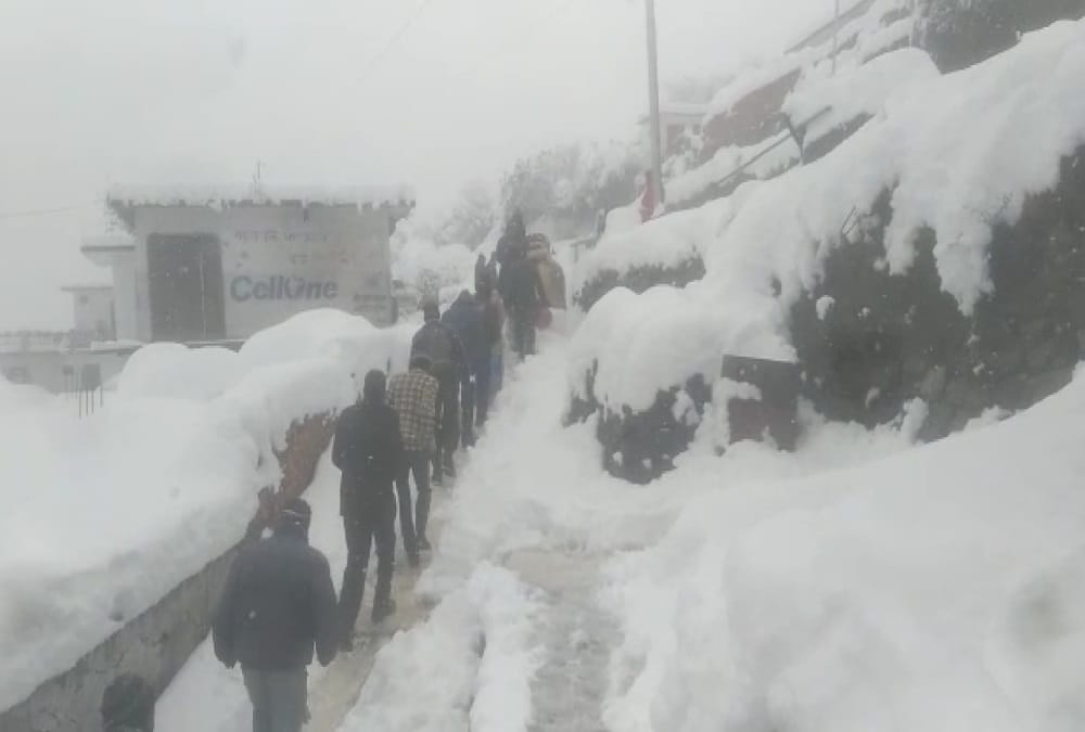 Uttarakhand Weather News Update in Hindi: Groom Walked with Bharat During Snowfall For Marriage in Uttarkashi, Visuals