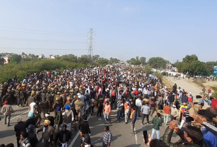 Kisan Andolan Haryana: Farmers has gathered on GT Road in Karnal of Haryana