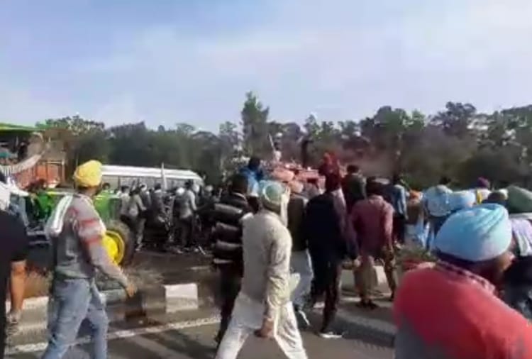 Kisan Andolan Haryana: Farmers has gathered on GT Road in Karnal of Haryana