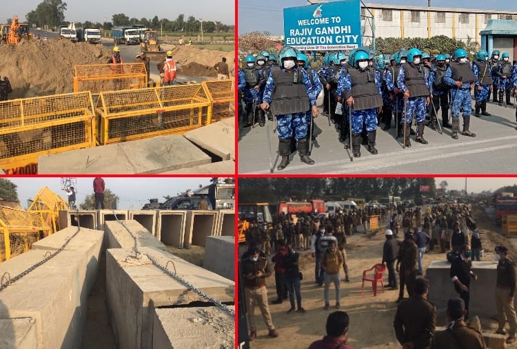 Kisan Andolan: Police tightens security in Sonipat Due to farmers Delhi March