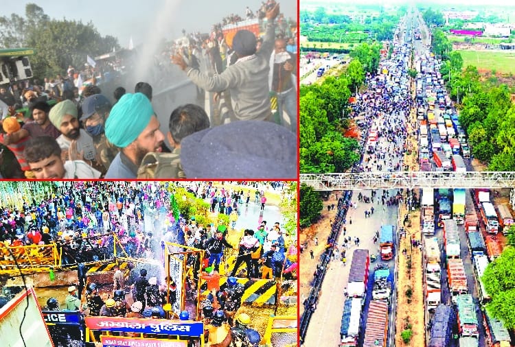 Kisan Andolan News: Farmers delhi Chalo Andolan, Roads Jam in Haryana