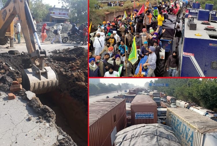 Farmers Protest: Kisan Andolan Haryana, Many roads jam in Haryana