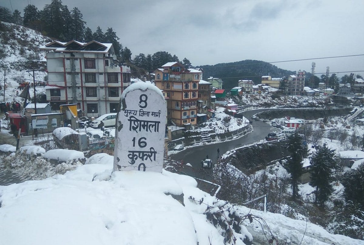 fresh snowfall in shimla kufri narkanda manali lahaul and kinnaur