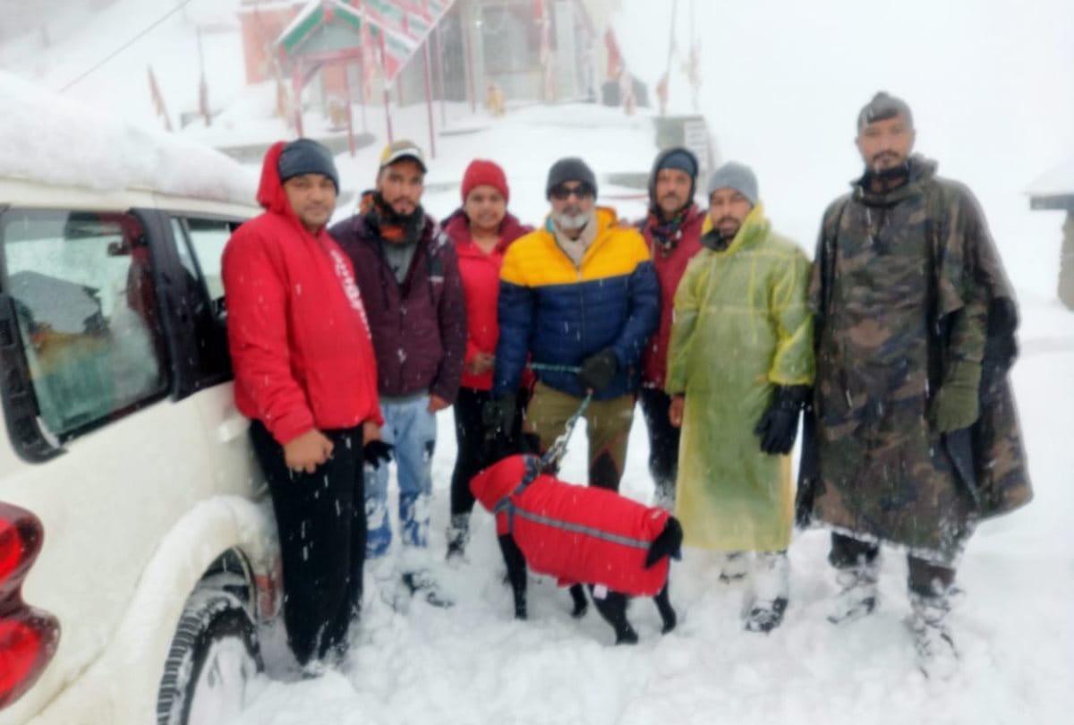 Car stuck in snowfall woman drive car in two feet snow in jalori jot himachal pradesh