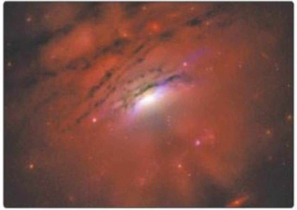 This happens in the dark sky, a photo taken by the Hubble telescope