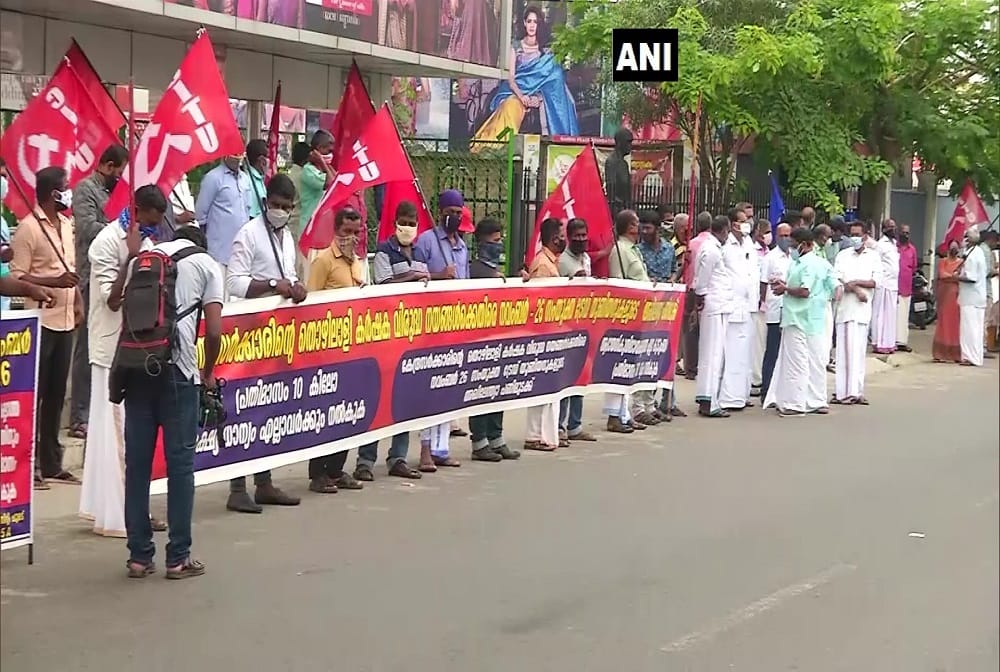 bharat bandh: Trade union strike cripples normal life in Kerala