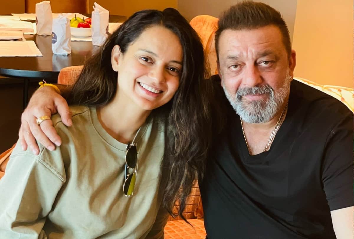 Kangana Ranaut has met Sanjay Dutt in hyderabad during film shooting