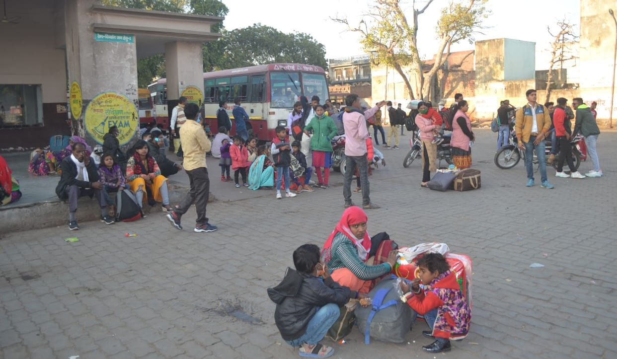 Samples of passengers taken at bus stand for two days