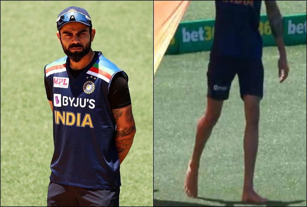India, Australia players wearing black armbands during 1st ODI in honour of Dean Jones