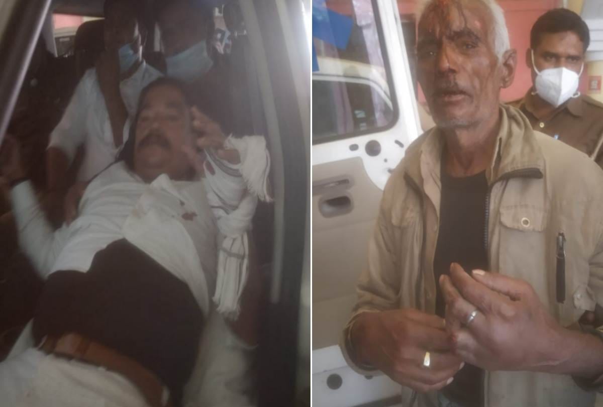fight between two people, injured in para in lucknow