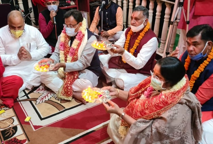 BJP MP, Haryana BJP Incharge reached at Shri Bhadrakali Shaktipeeth in Kurukshetra