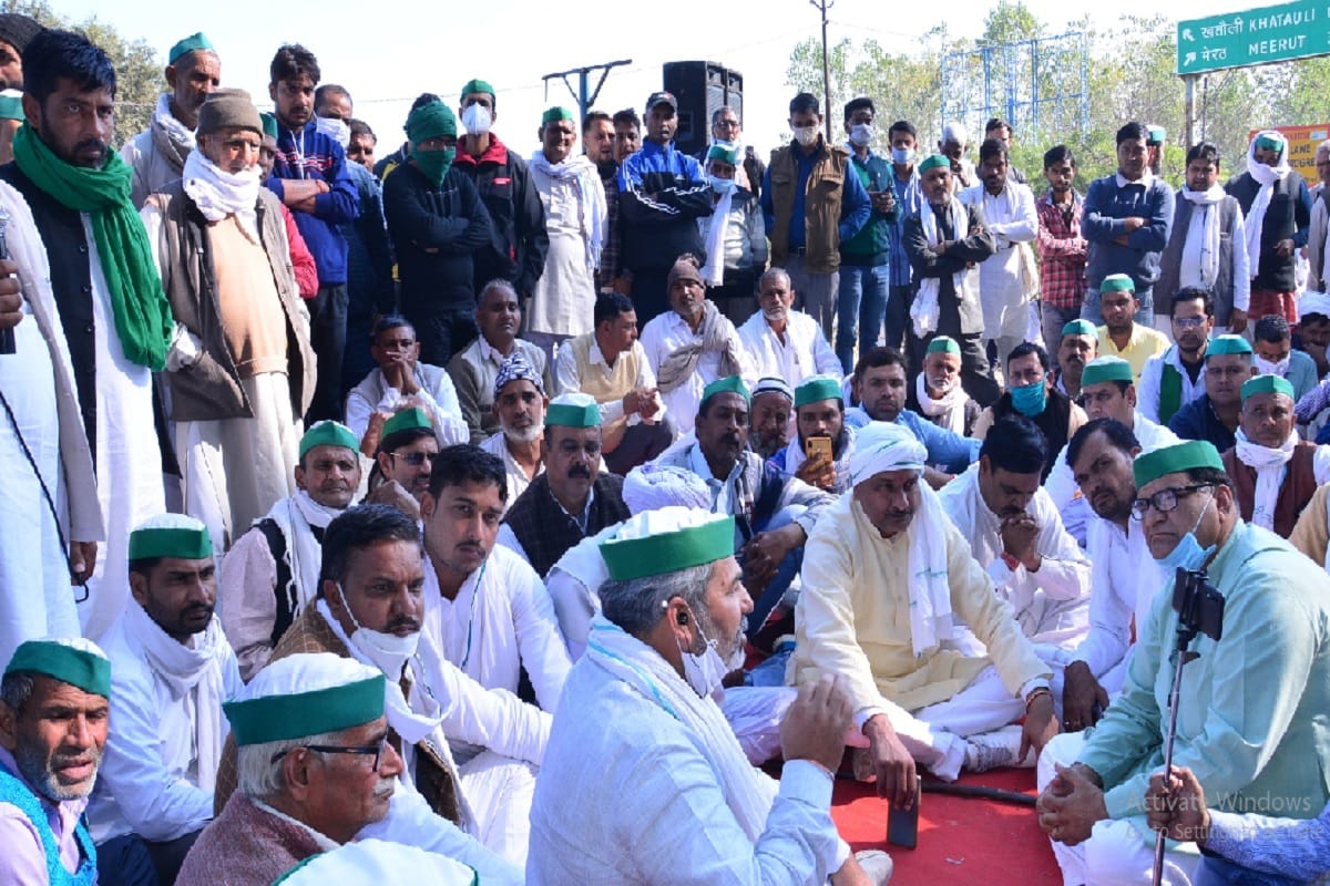 Muzaffarnagar News: BKU workers has protest against agricultural laws and Rakesh Tikait has declared fight