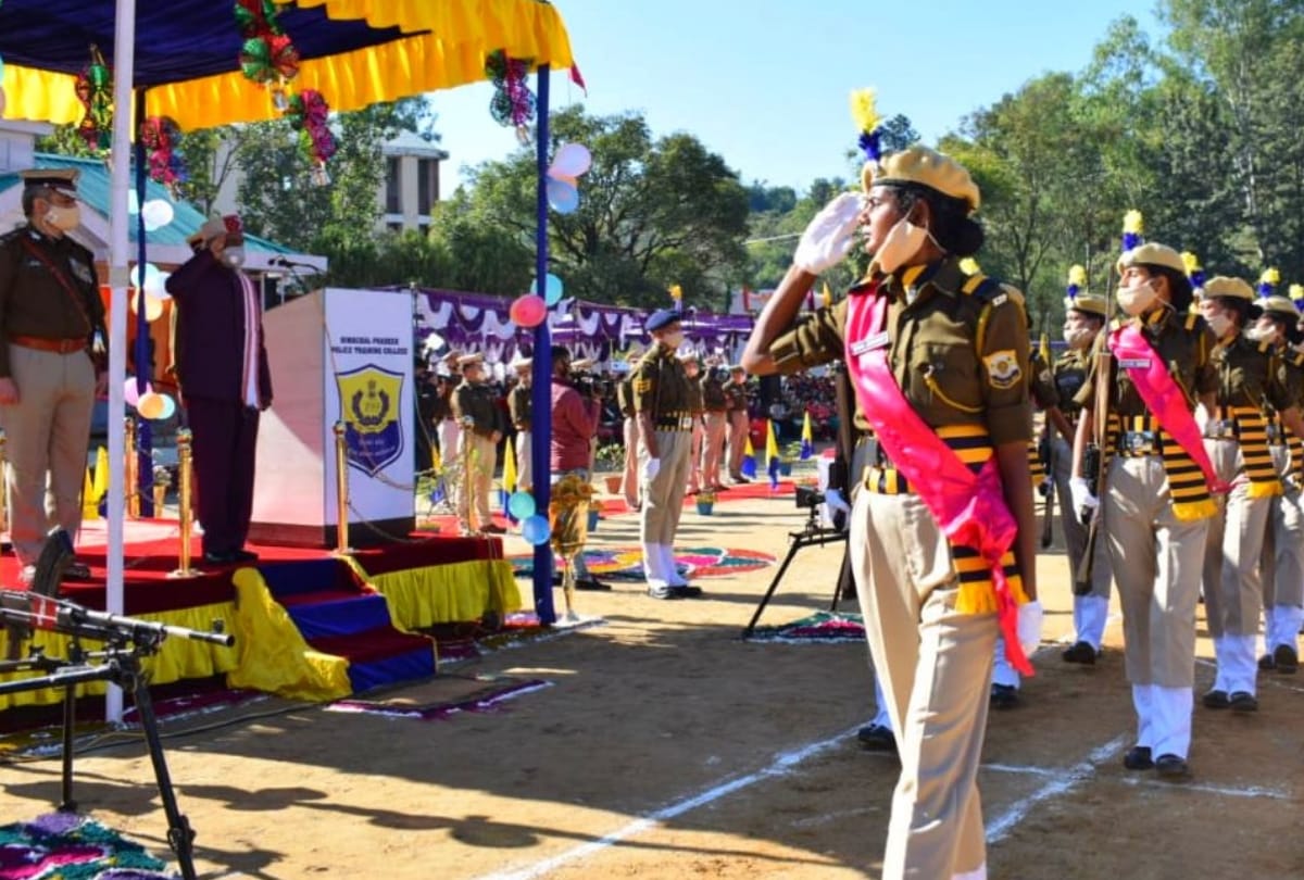 himachal police constables passing out parade in PTC Daroh