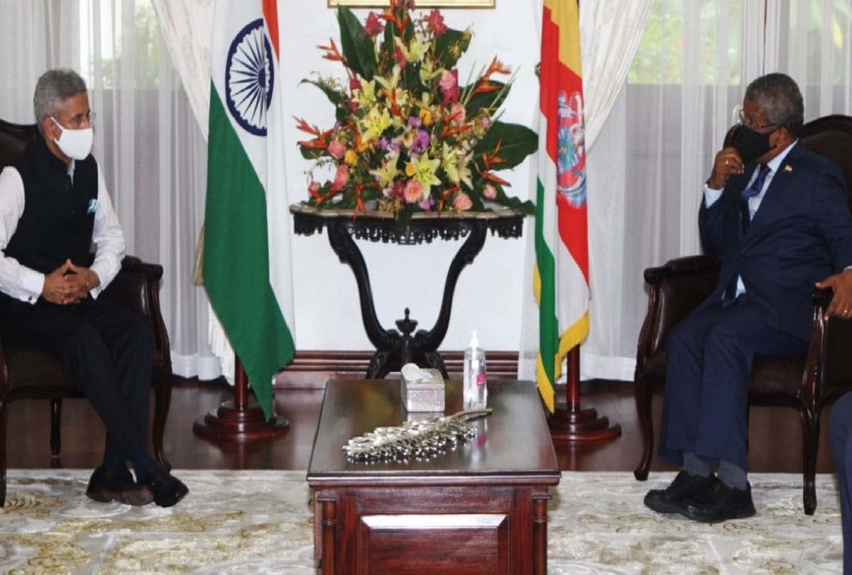 External affairs Minister S Jaishankar meets Seychelles President Wavel Ramkalawan