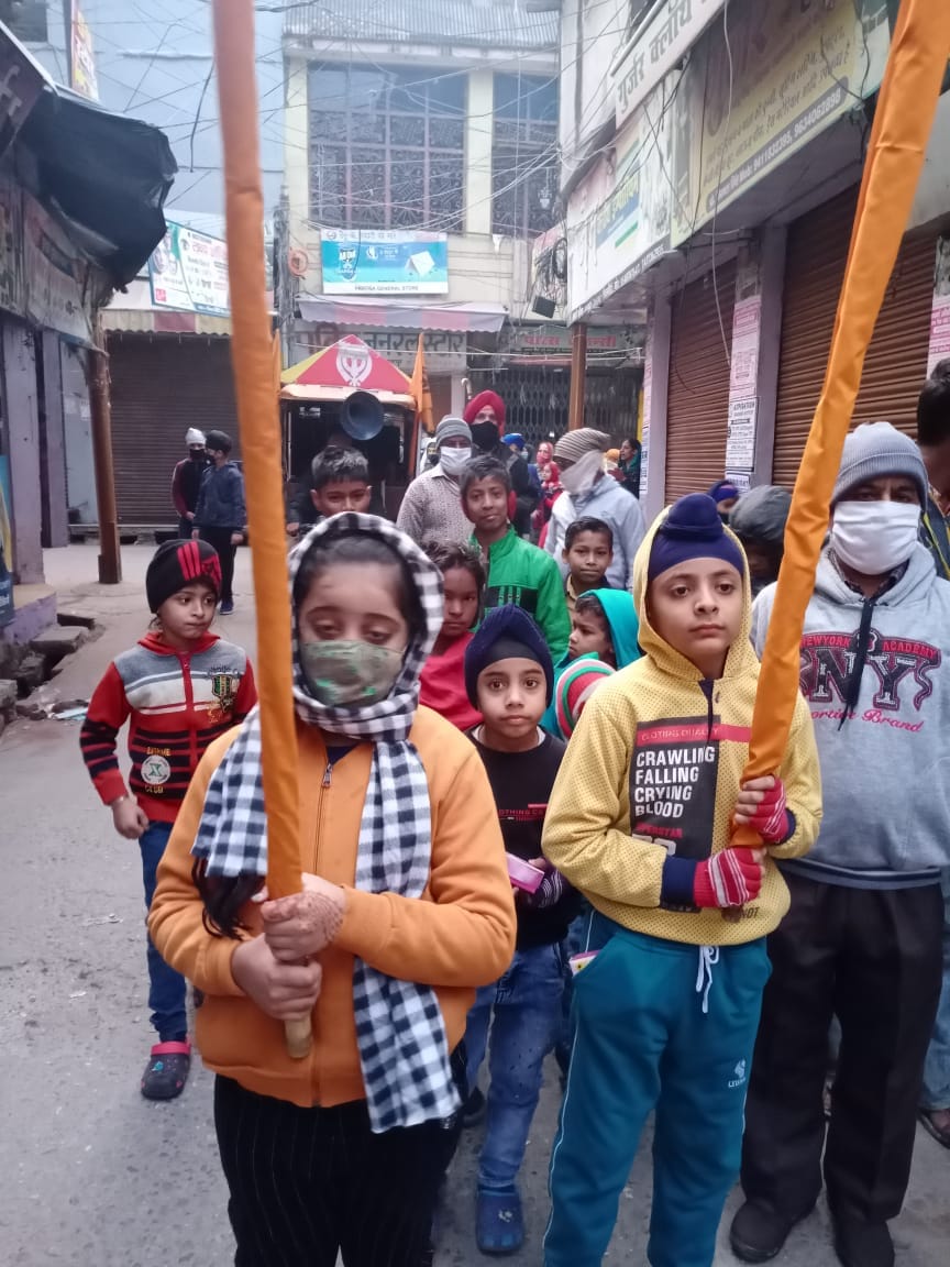 Sikh Sangat took out Prabhat Pheri