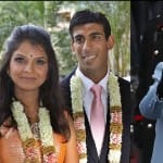 Rishi Sunak with wife