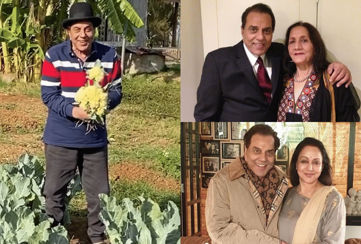 actor Dharmendra living alone his farmhouse Without her two wives Parkash Kaur and  Hema Malini
