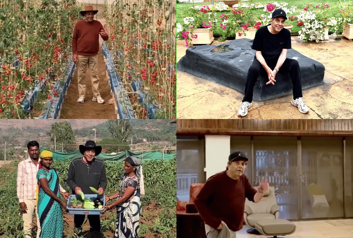 actor Dharmendra living alone his farmhouse Without her two wives Parkash Kaur and  Hema Malini