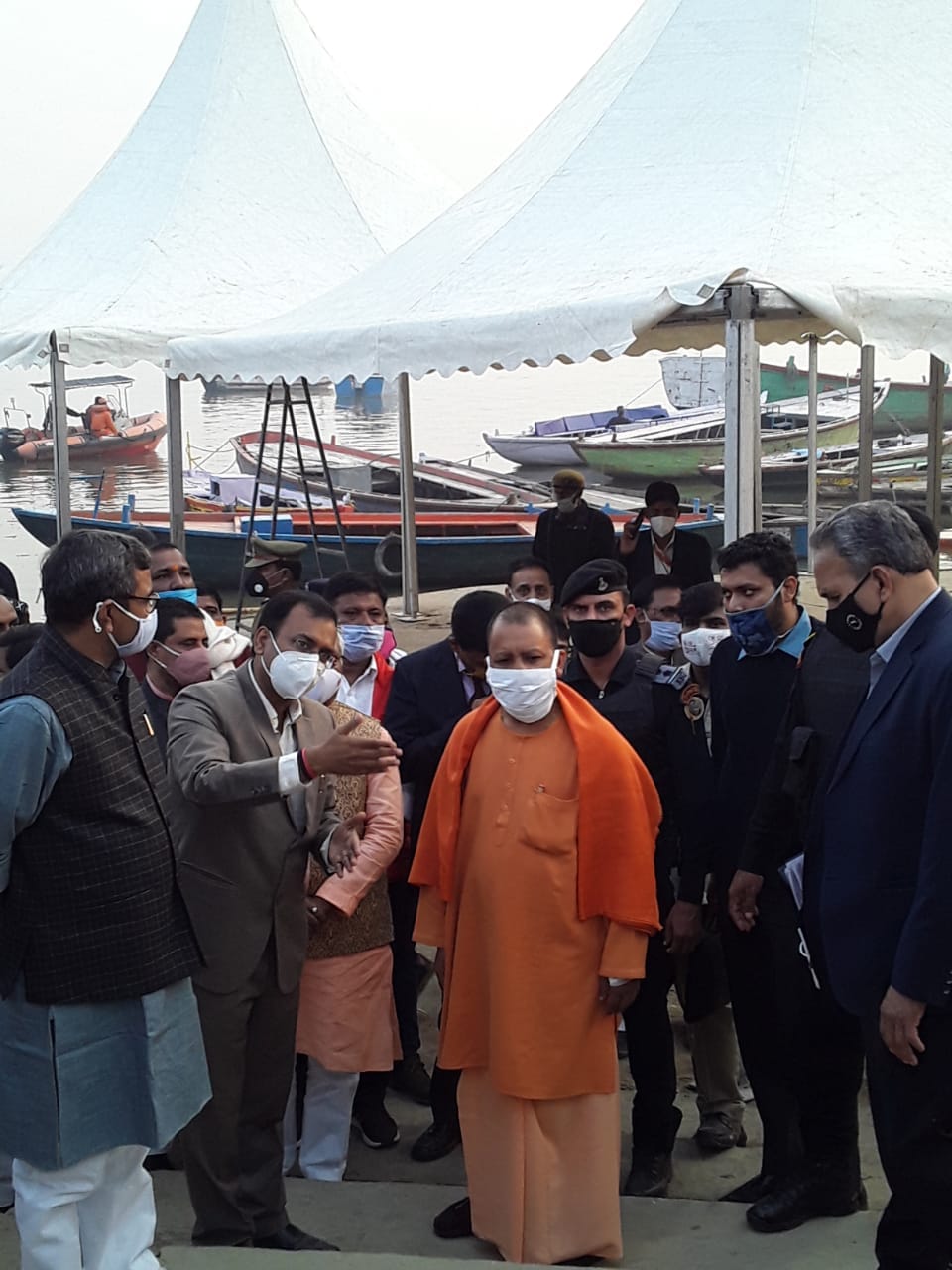 Chief Minister Yogi inspects PM Modi's gathering place